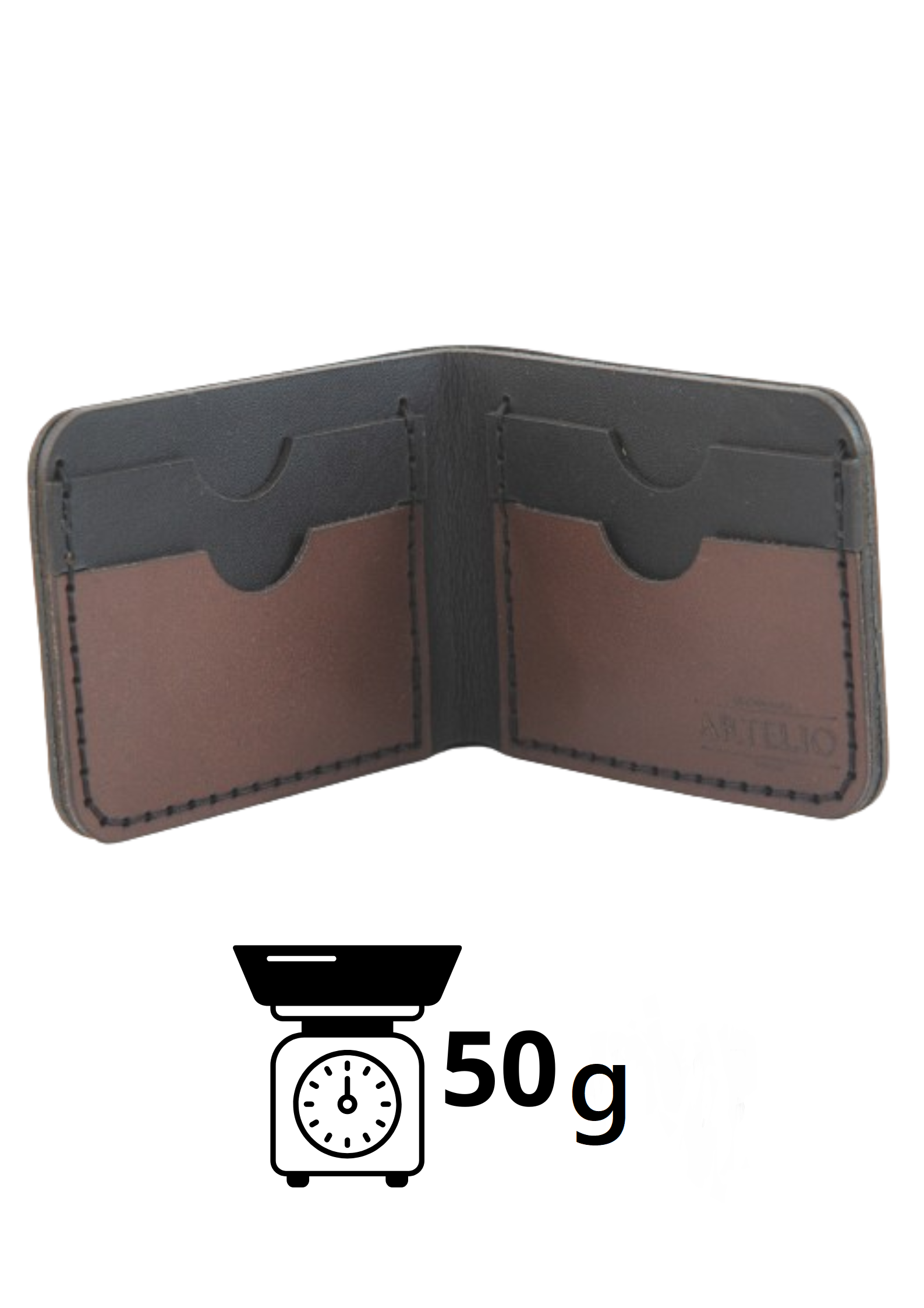 Portefeuille Bifold en Cuir 5 pochettes