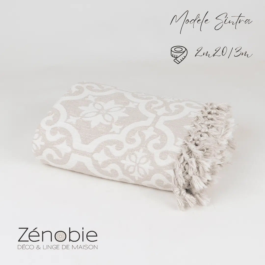 Jeté Sintra Grège Beige - Style et Confort Exceptionnels