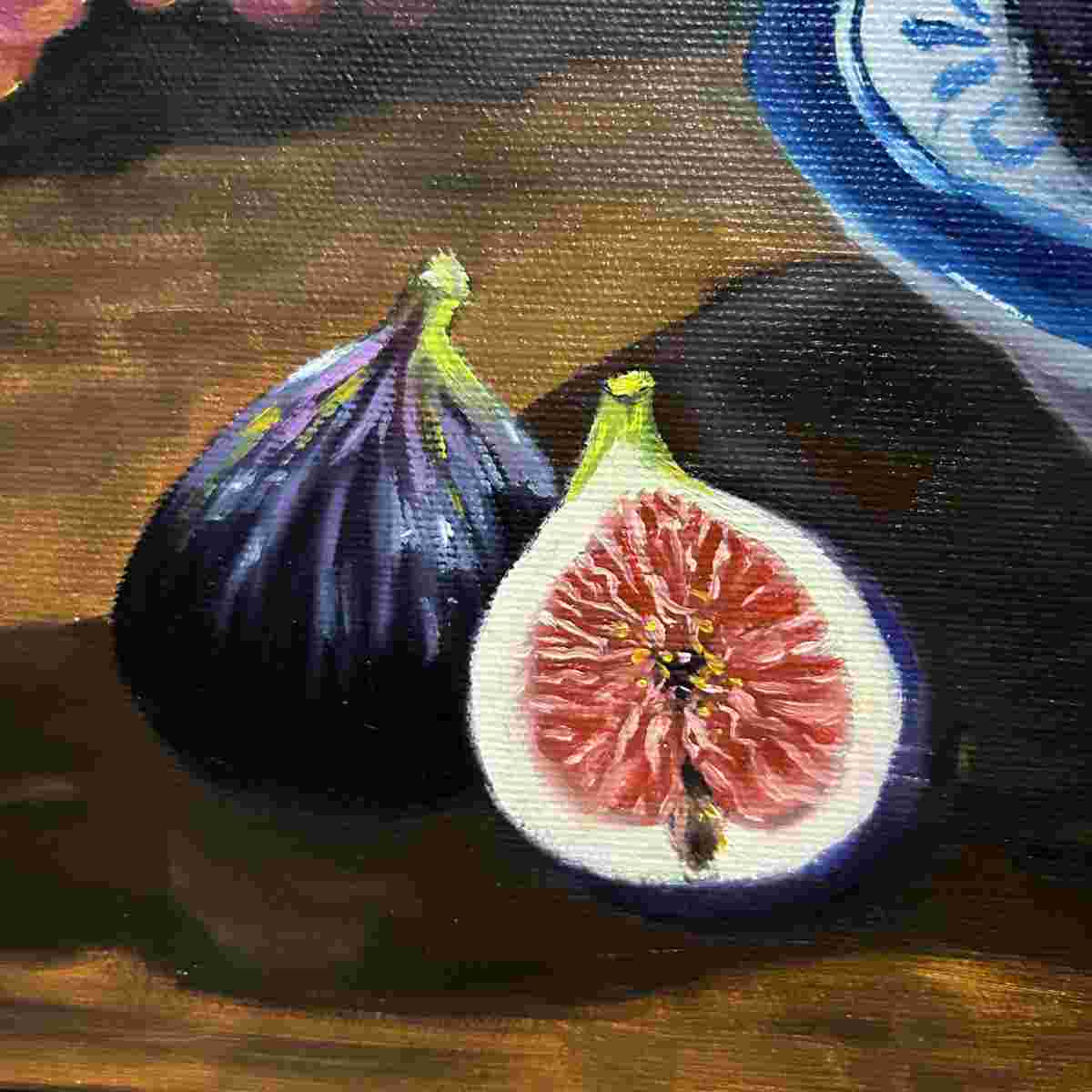 tableau figues peinture originale méditerranéenne unique