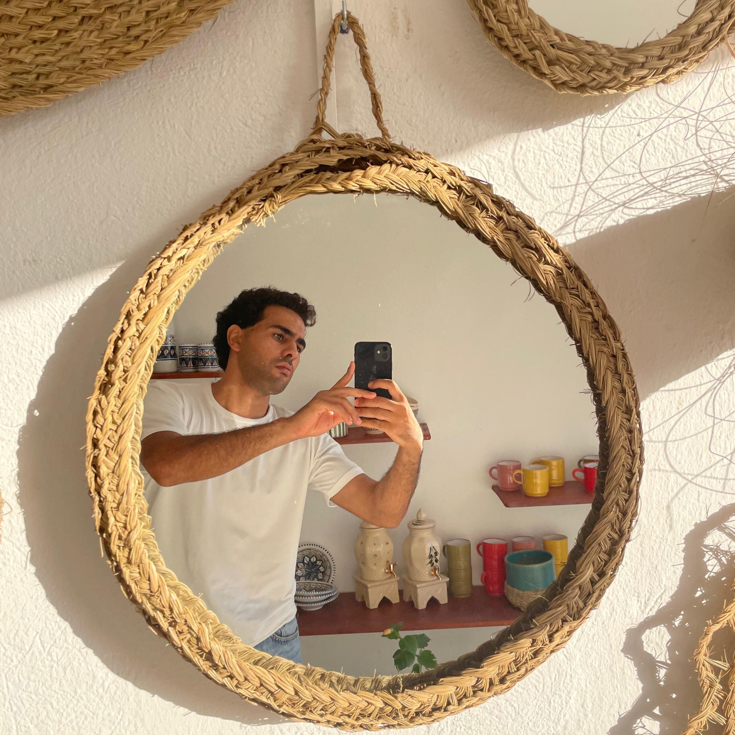 miroir halfa 50 cm de diamètre design exclusif et élégant