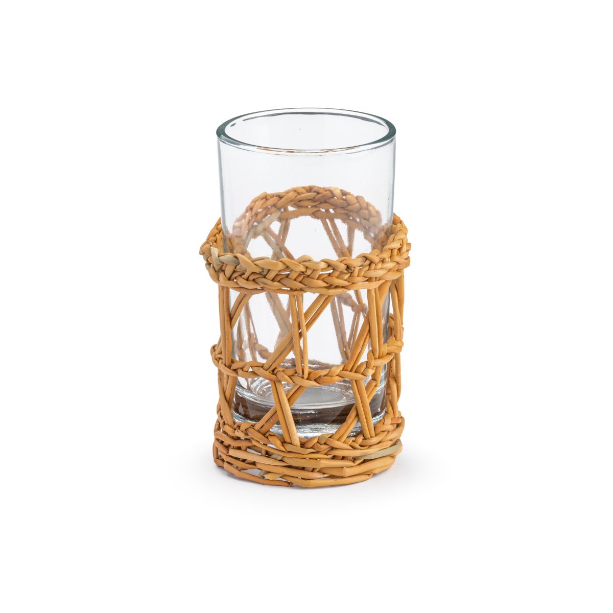 Verre avec porte-verre smar tressé