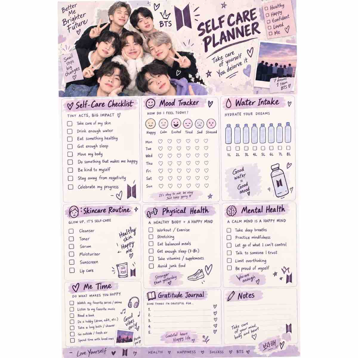 agenda BTS premium pour une organisation irrésistible et stylée