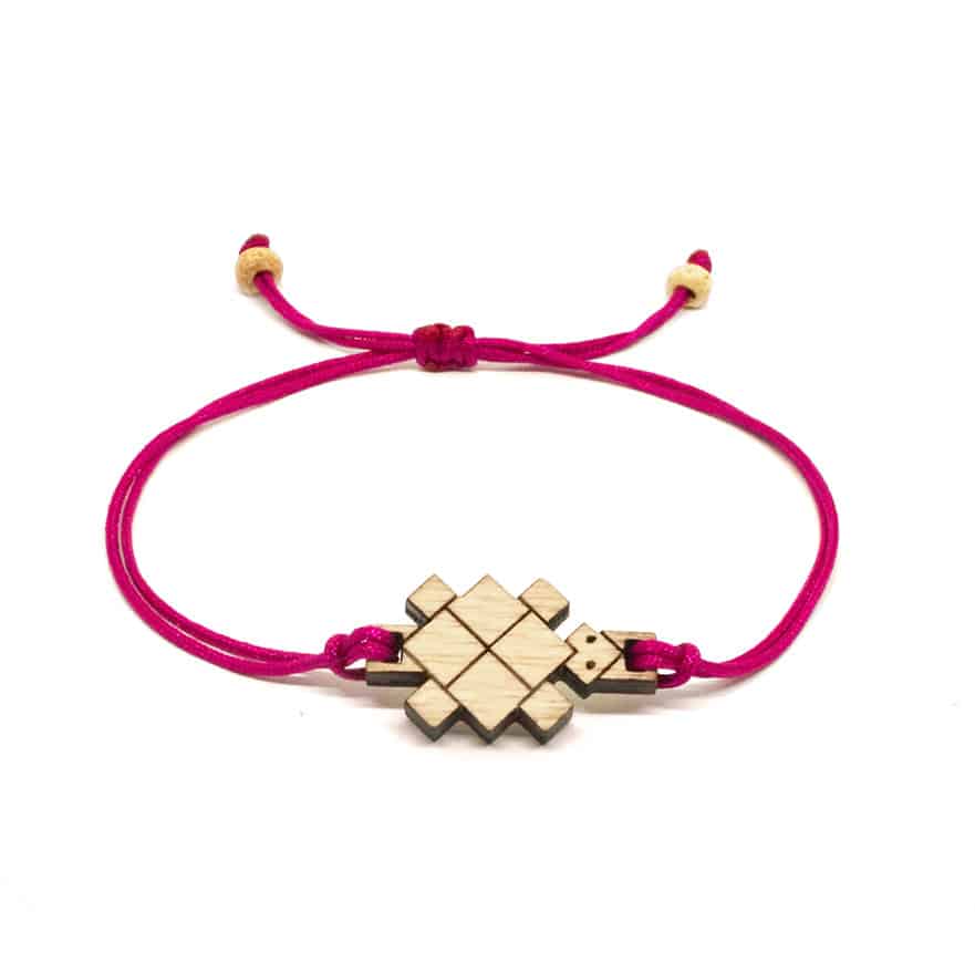 Adjustable Cord Bracelet with Origami Turtle Pendant