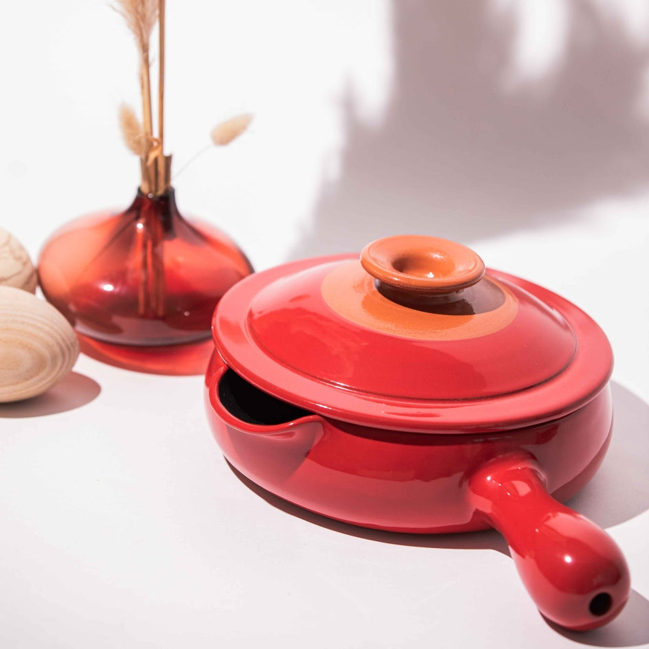 Poêle en céramique 3 couleurs - Art de la table fait main