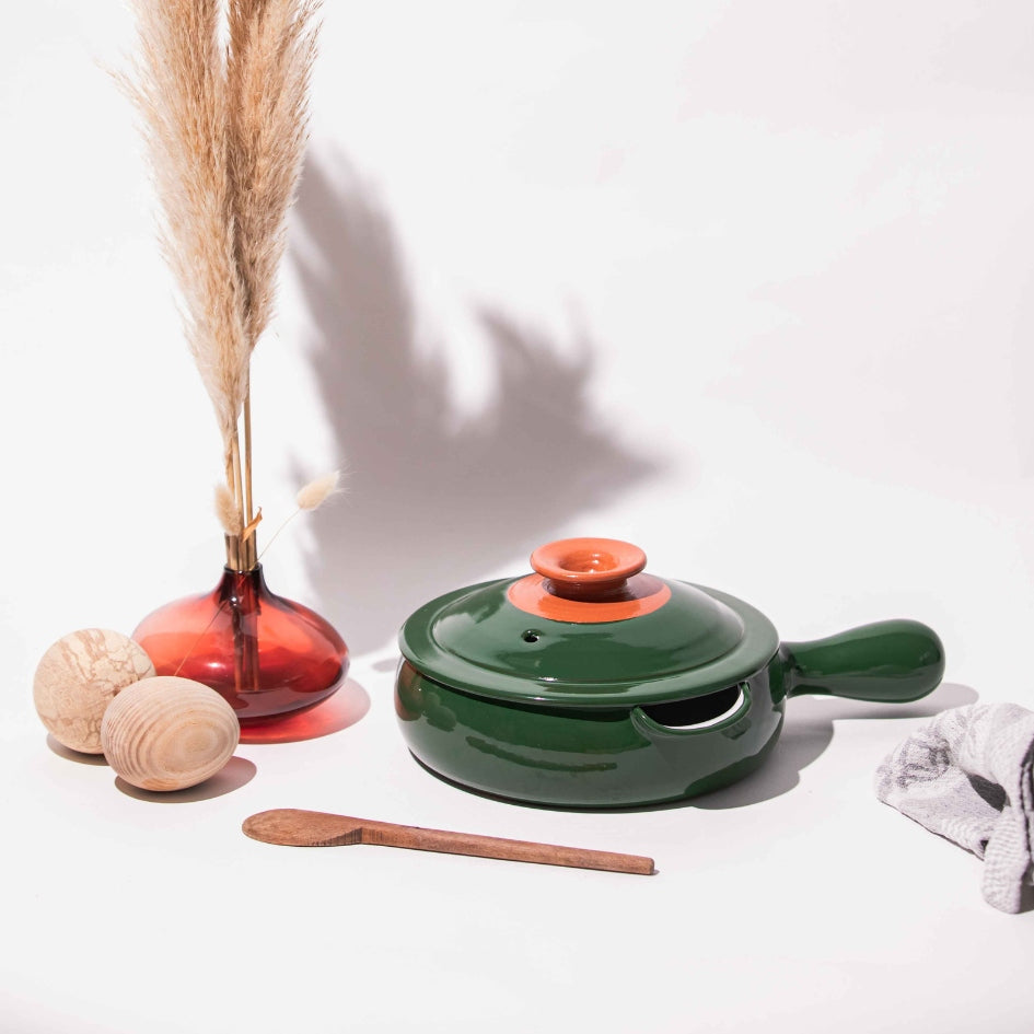 Poêle en céramique 3 couleurs - Art de la table fait main