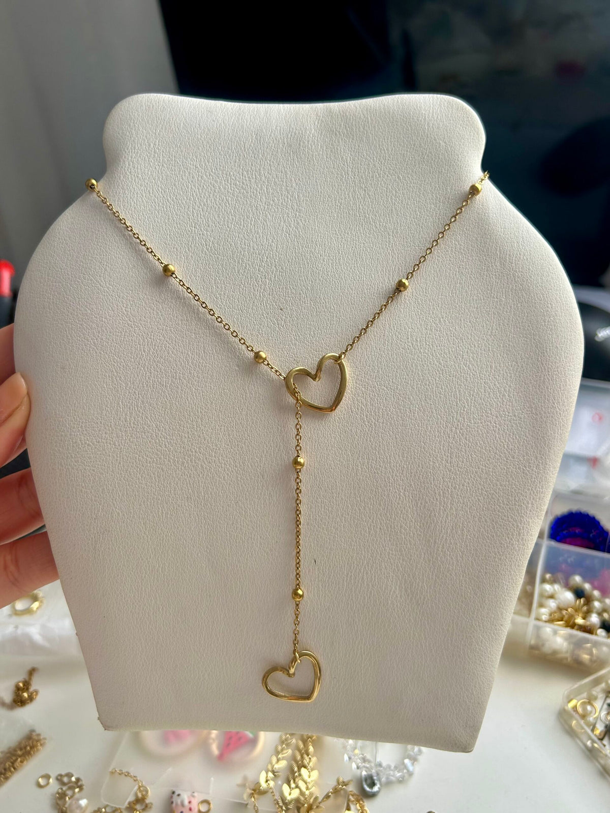 Collier en acier inoxydable “Cœur à Cœur”