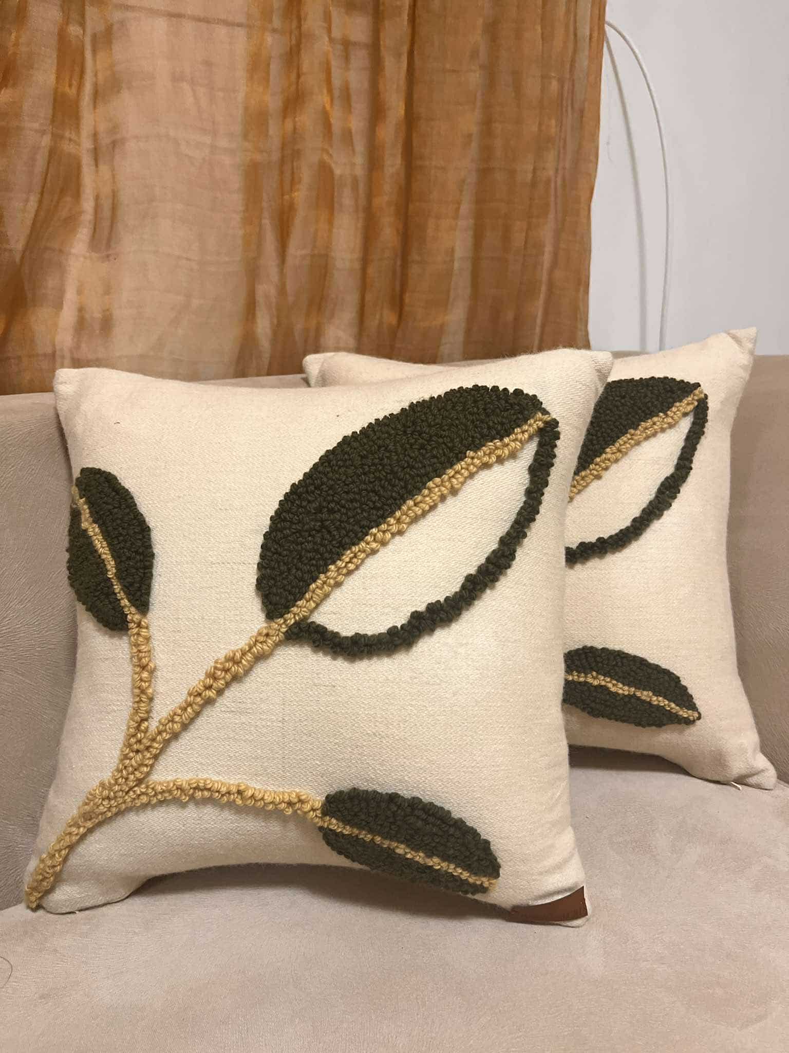 coussin olive