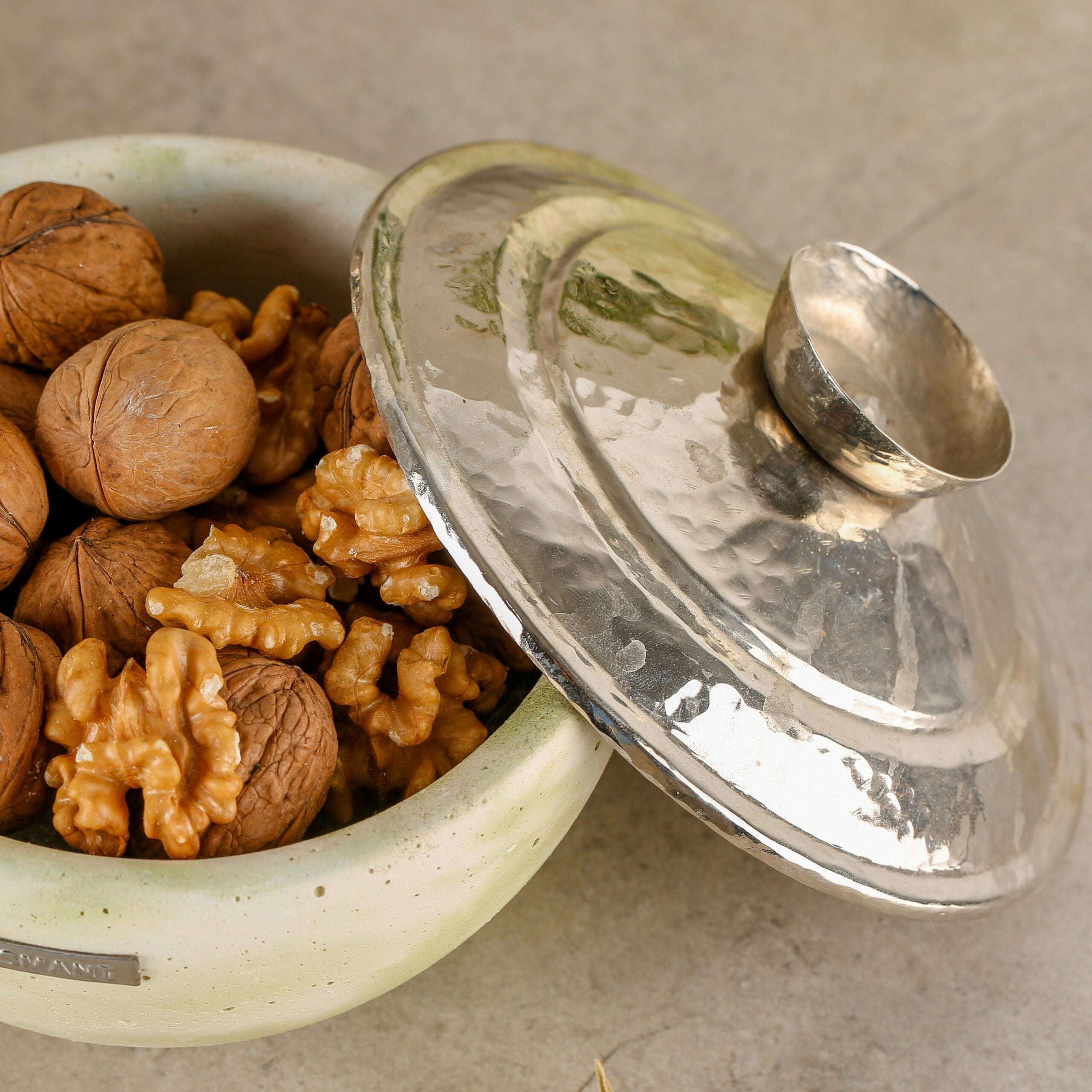 Trio pack of ceramic bowls with copper lids (XS, S, M)