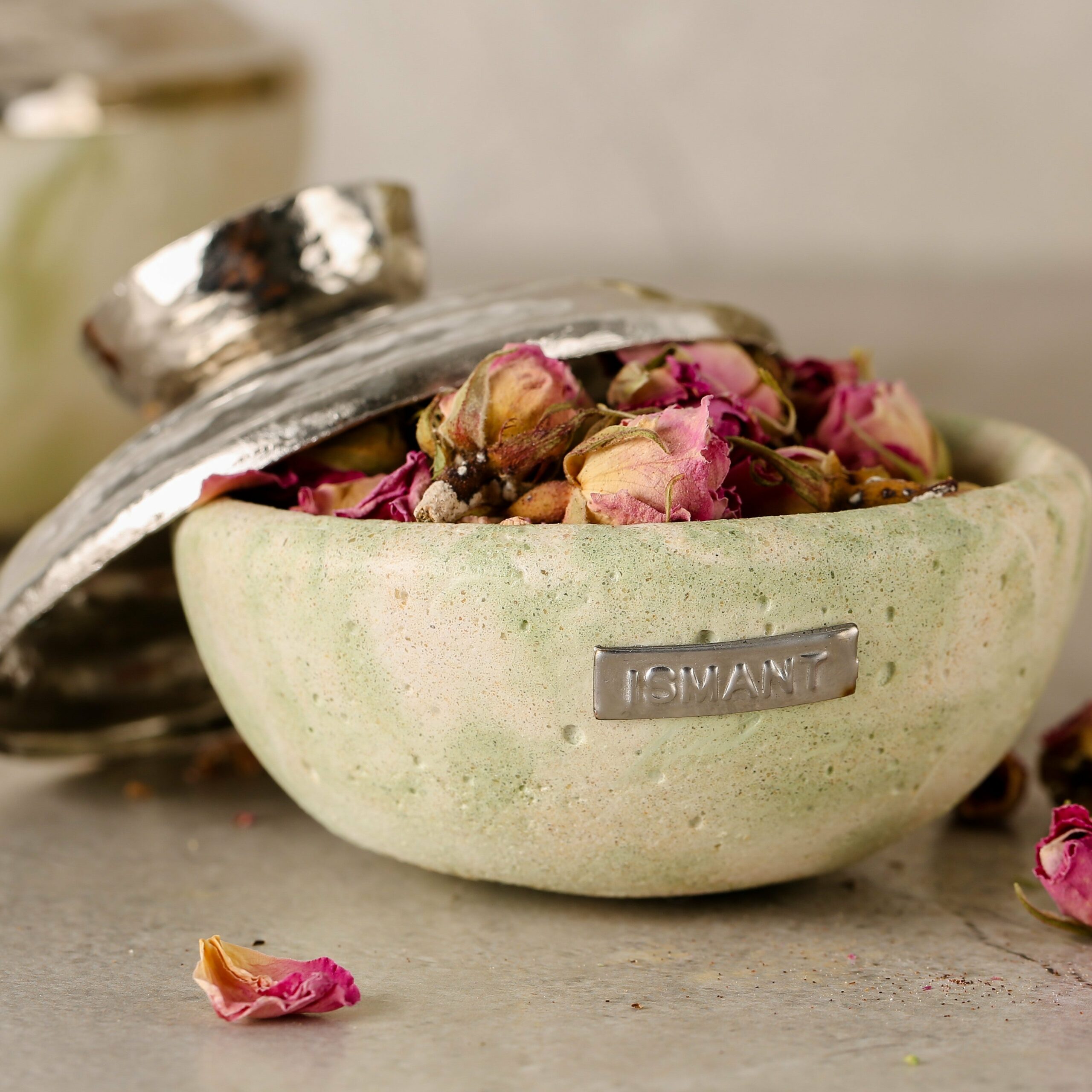 Trio pack of ceramic bowls with copper lids (XS, S, M)