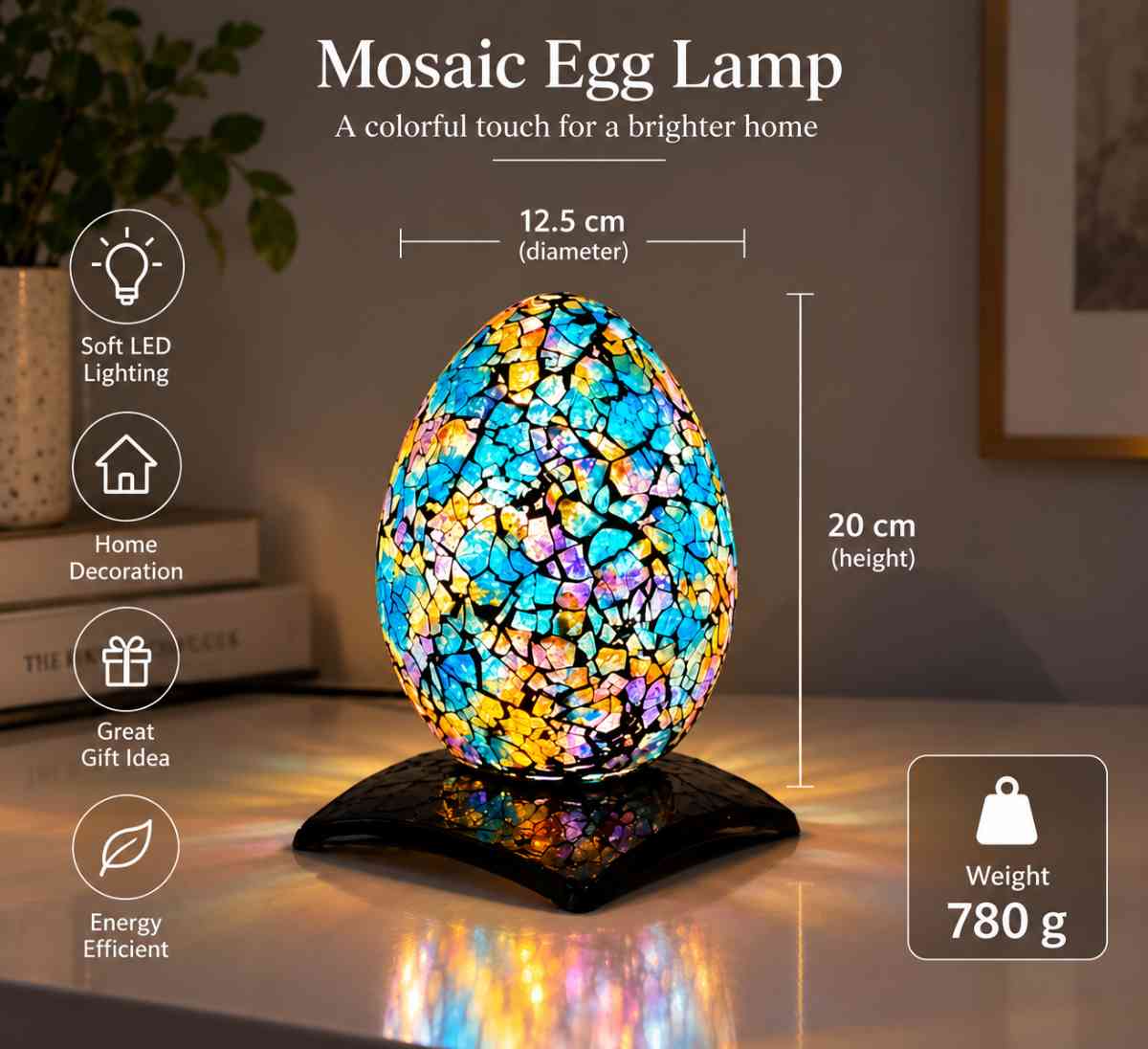 Lampe mosaïque artisanale tunisienne pour une ambiance unique