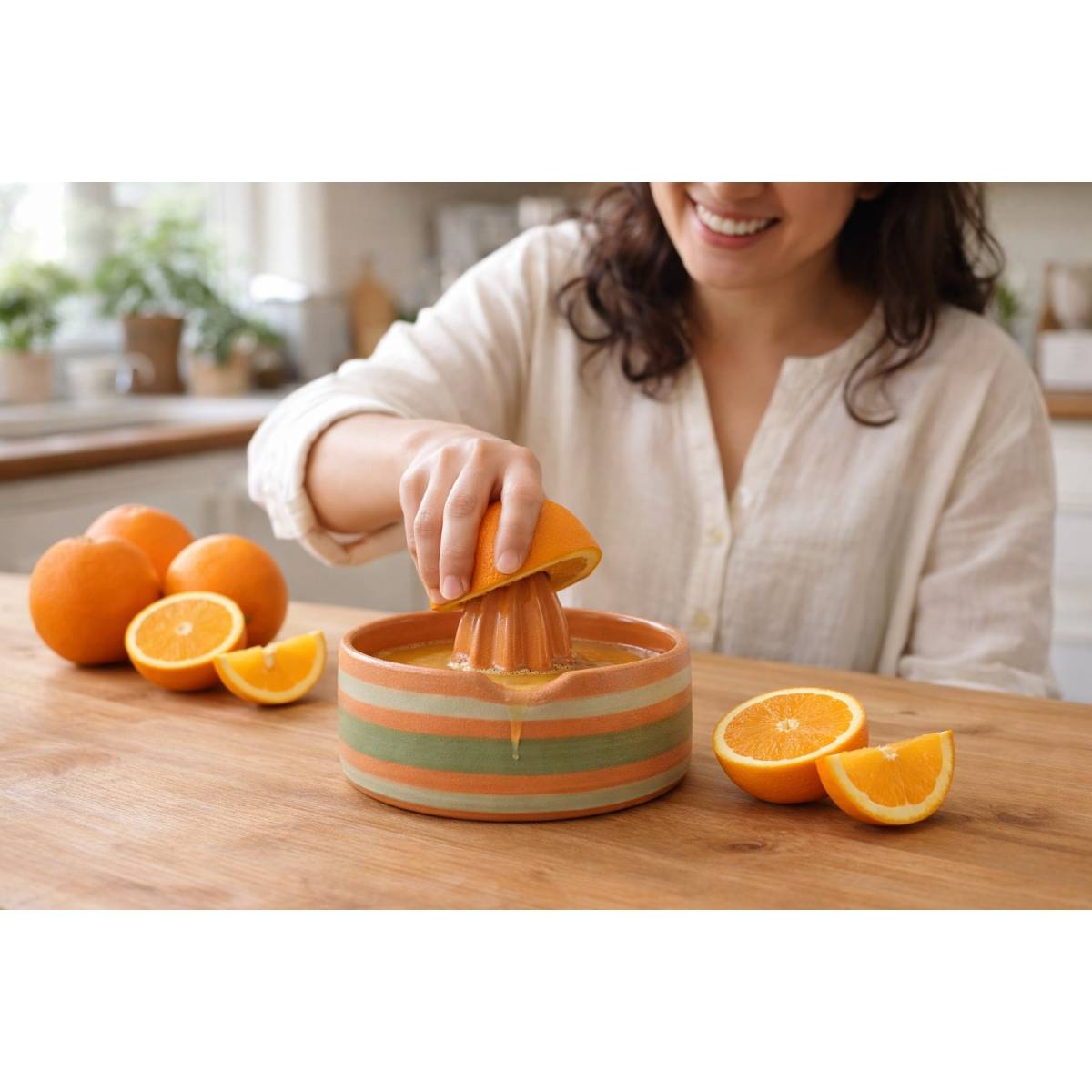 Presse agrumes céramique élégante pour un jus parfait et frais