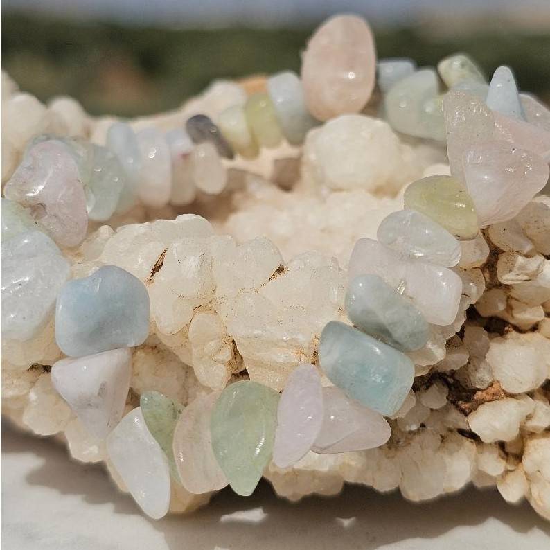 bracelet morganite naturel élastique pour un style unique
