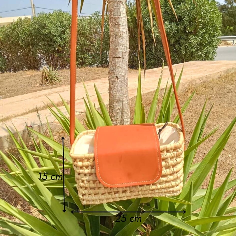 Small Straw Effect Handbag - Handmade