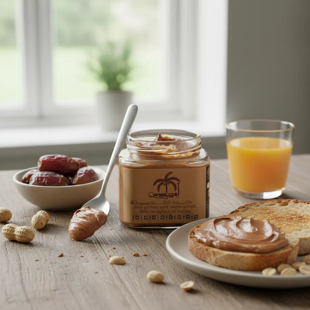Crème Cacahu Datte Bio Sans Gluten et Raffinés Délicieuse et Naturelle