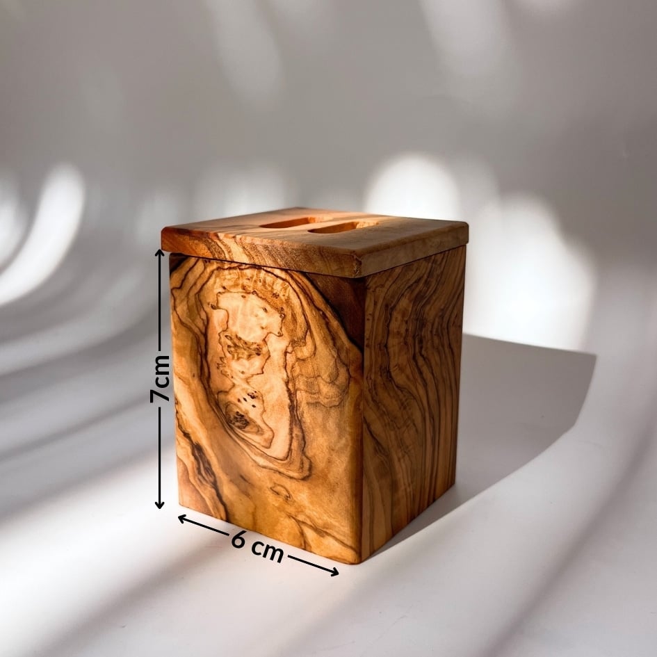 برطمانات توابل من خشب الزيتون - 3 أحجام مختلفة