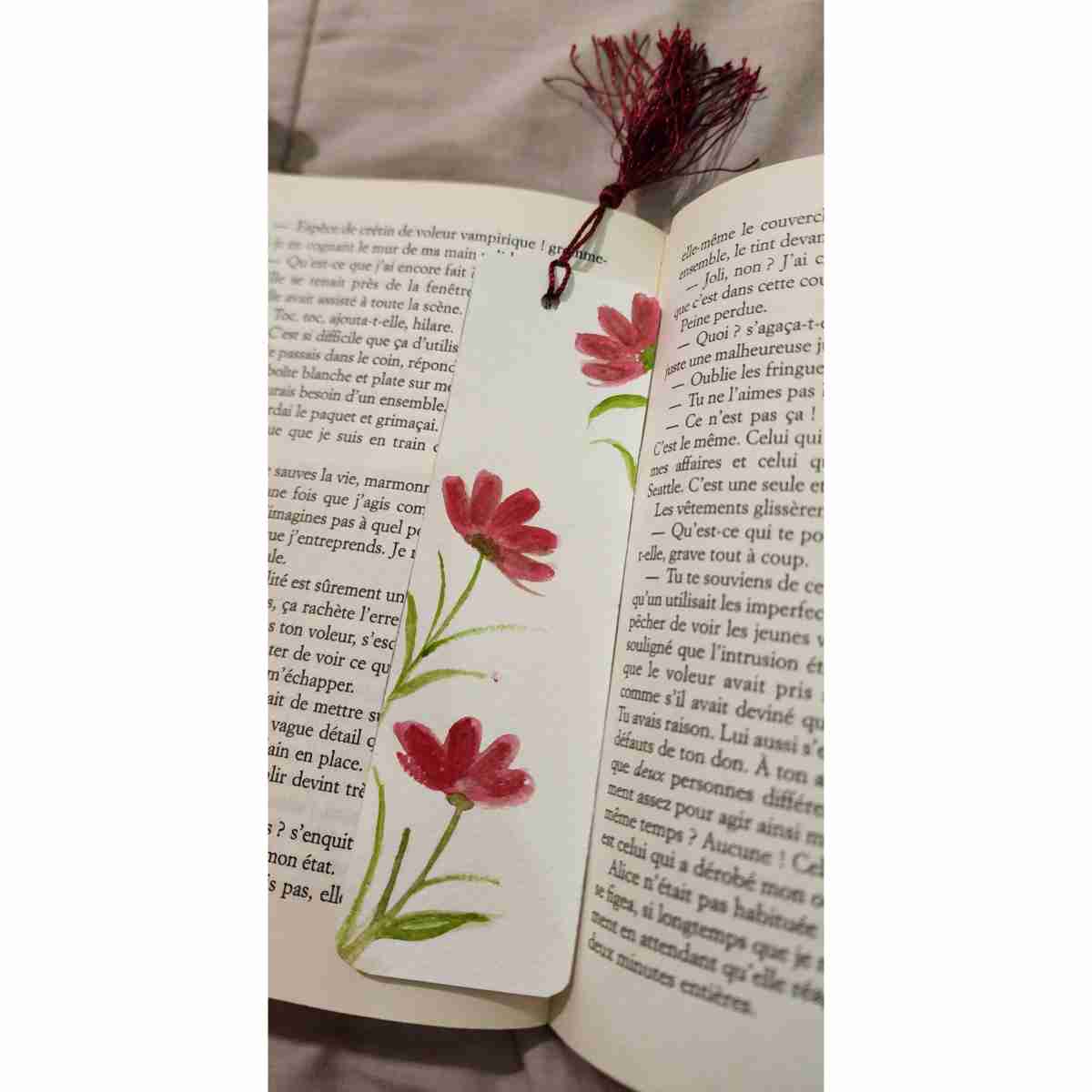 Marque page fleur