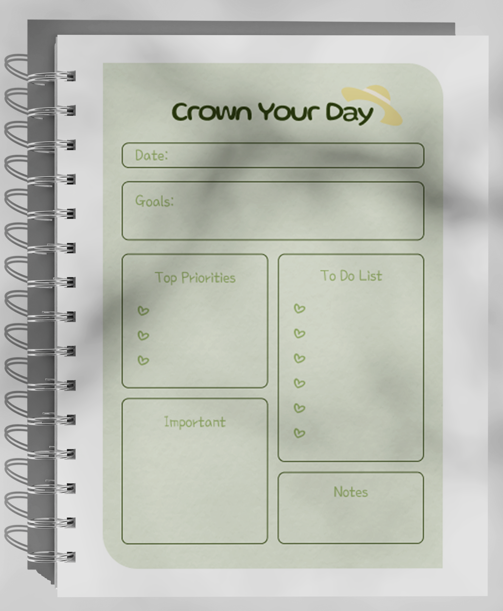 Agenda Élegant A5 Couverture Rigide - Inspiration et Épanouissement