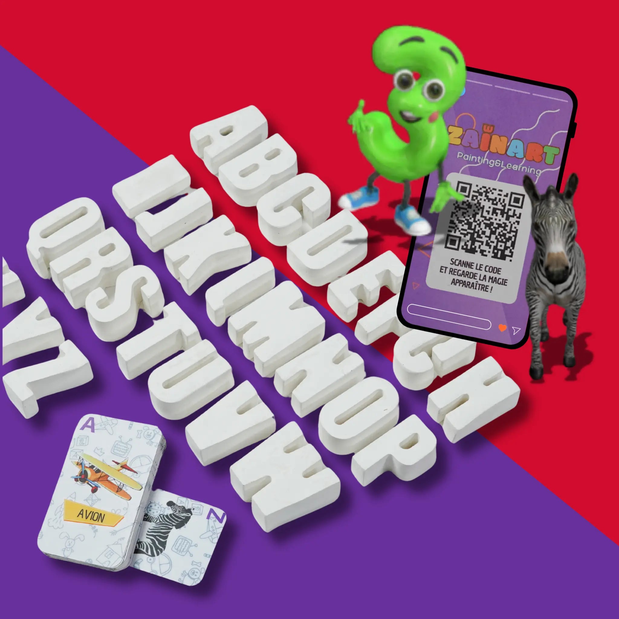 Kit de coloriage Alphabet et Numéro avec experience réalité augmentée