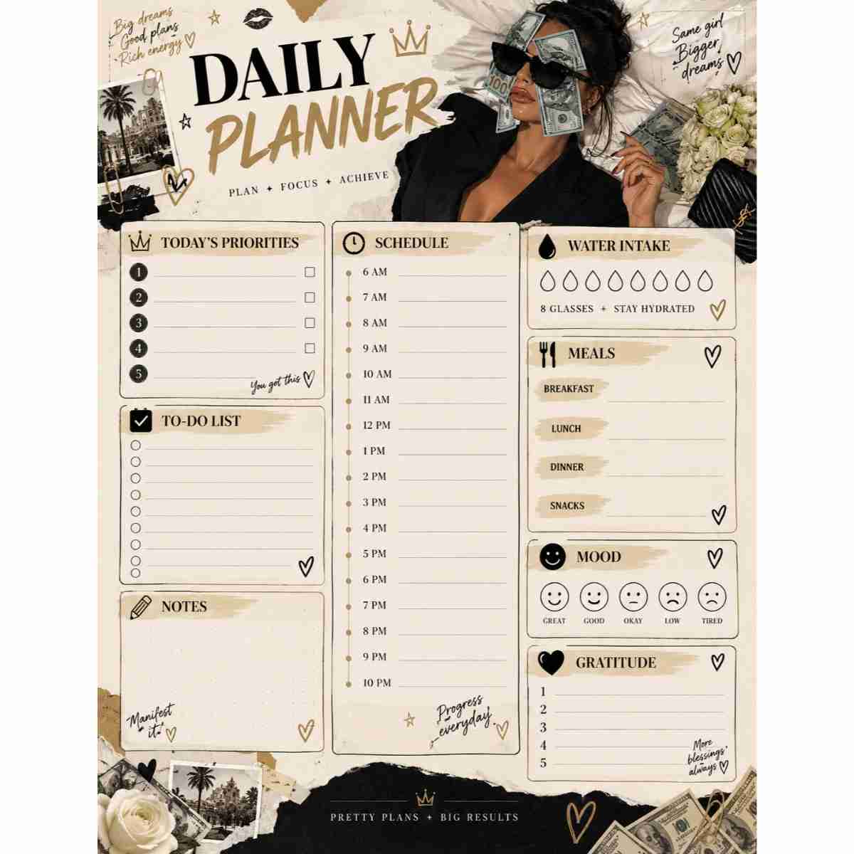 Planificateur quotidien esthétique pour une organisation parfaite