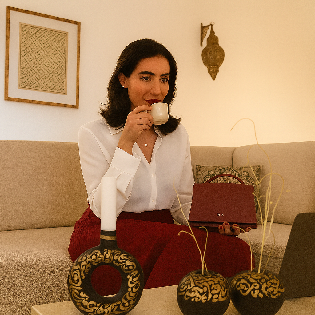 Vases décoratif en calligraphie arabe en noir et or