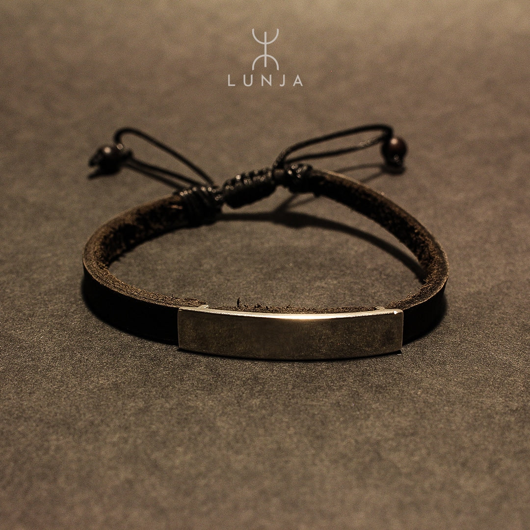 Bracelet Homme cuir argent, bracelet argent en cuir
