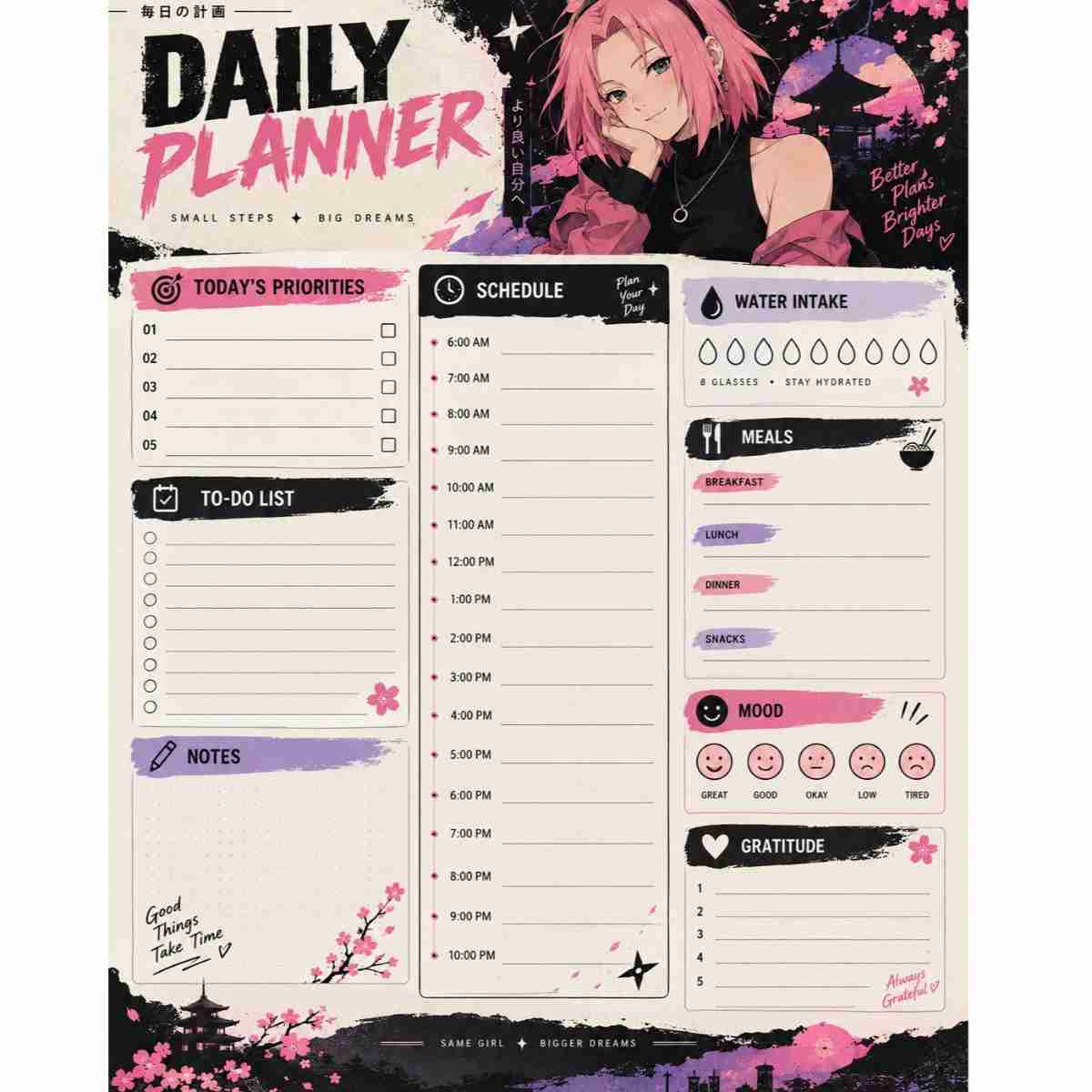 Planificateur quotidien esthétique pour une organisation parfaite