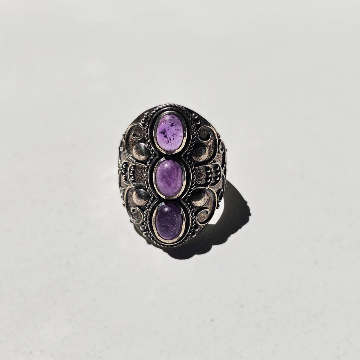 bague améthyste en argent 925 élégance irrésistible
