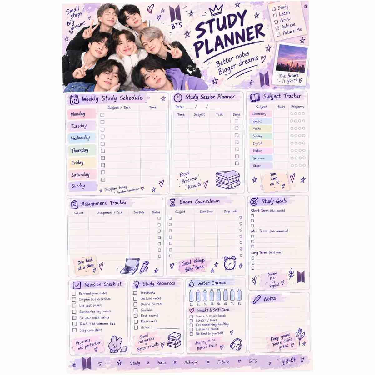 agenda BTS premium pour une organisation irrésistible et stylée