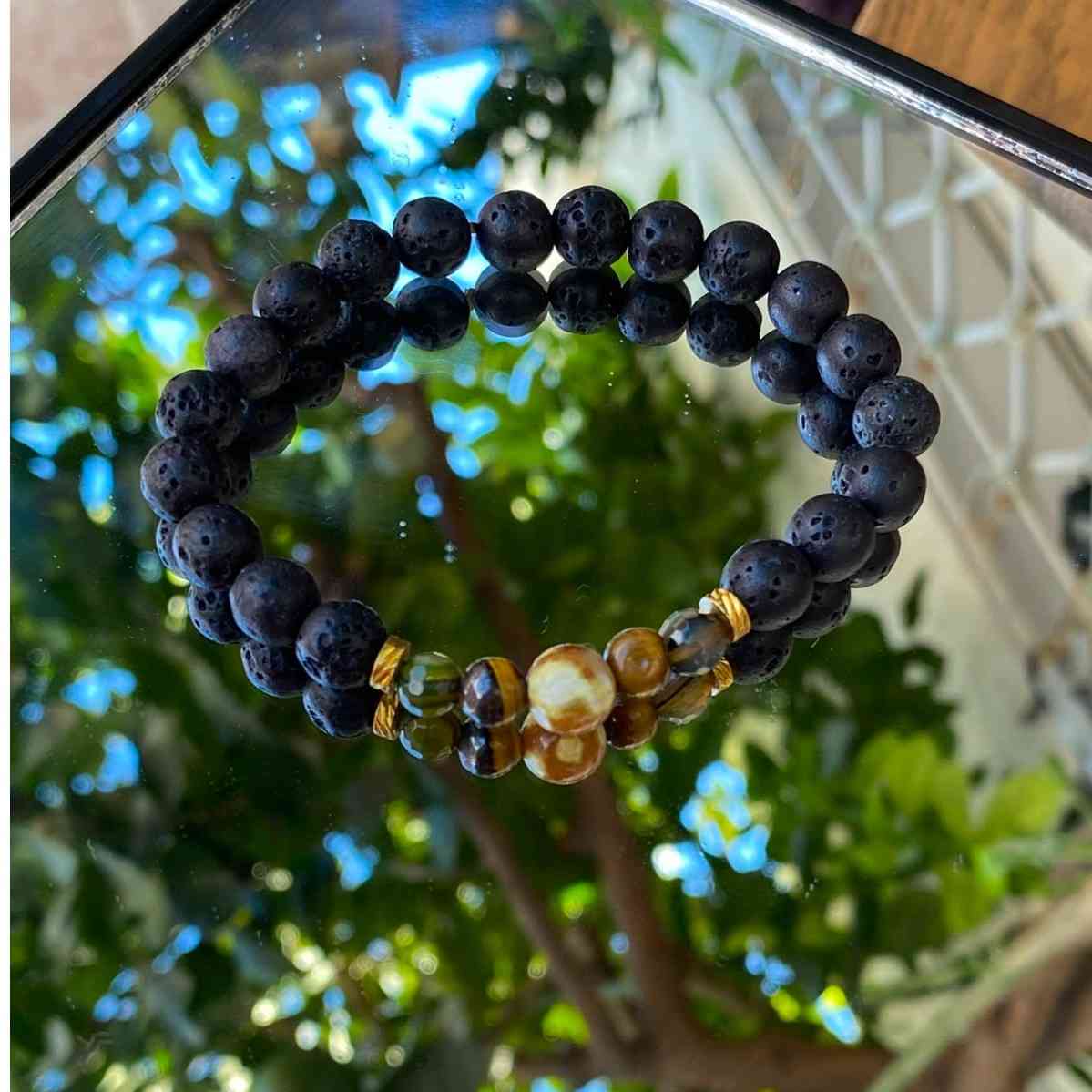 Bracelet homme en œil de tigre pour une allure irrésistible