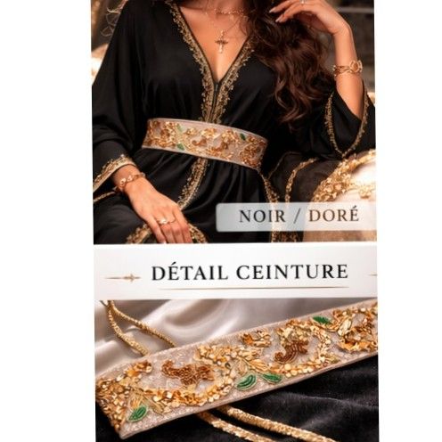 Ceinture broder en cannetille lisse hand made Tunisia