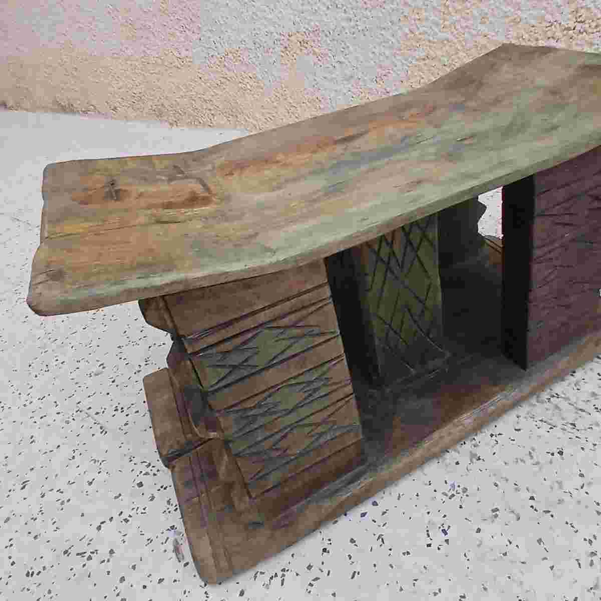 Tabour plein en bois