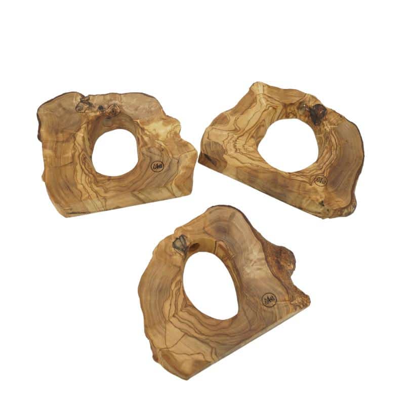 Vase hydroponique en bois d'olivier naturel, artisanal et écoresponsable