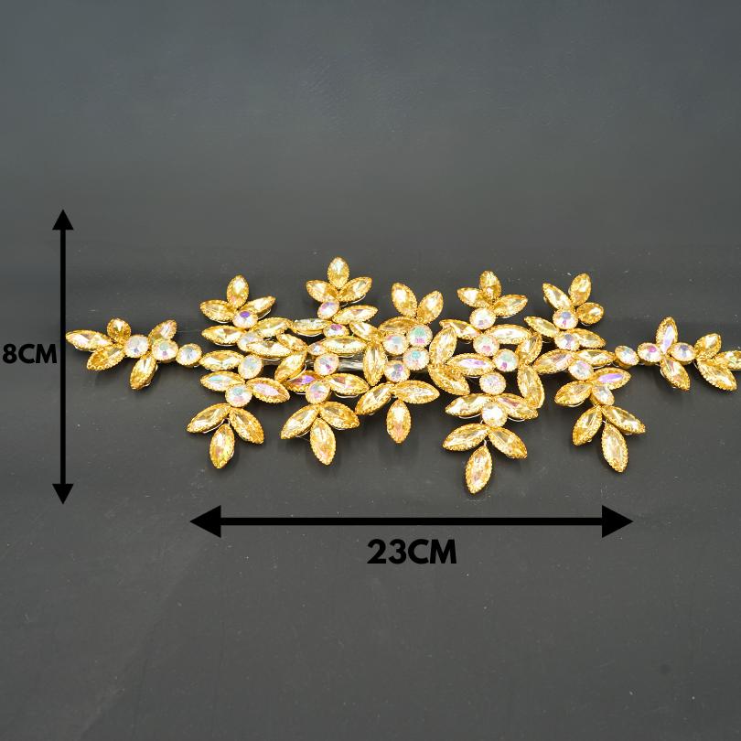 Golden brooch, plant model