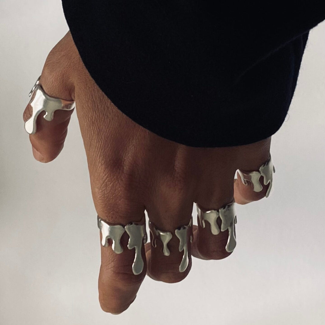 خاتم فضة عيار 925 من RHEA مصنوع يدويًا