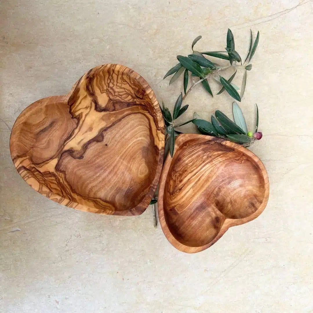 Grand Cœur en Bois d'Olivier
