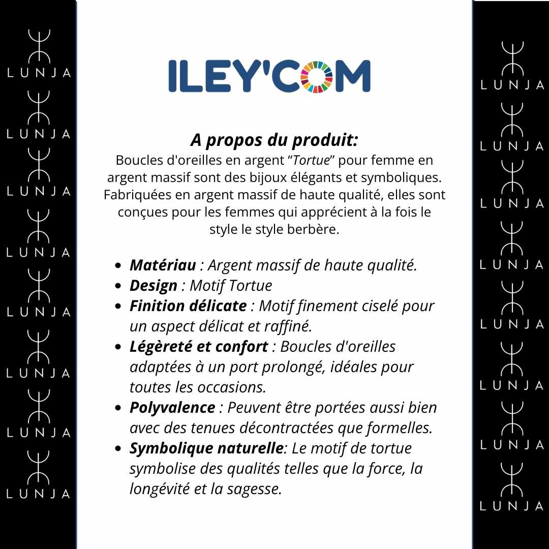 Boucles d'Oreilles Tortues en Argent pour Femme