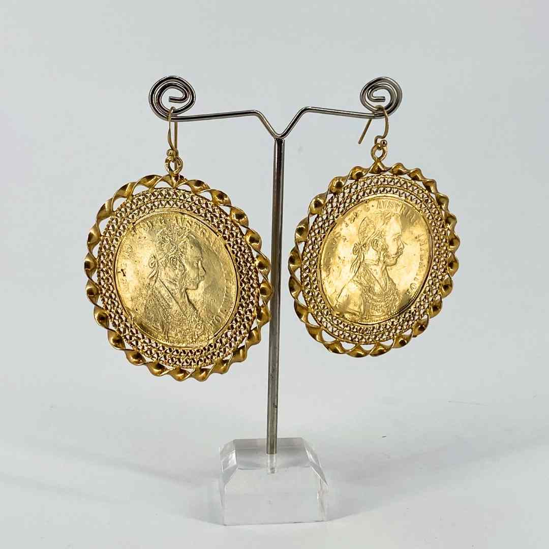 Boucles d’oreilles Money argent plaqué doré
