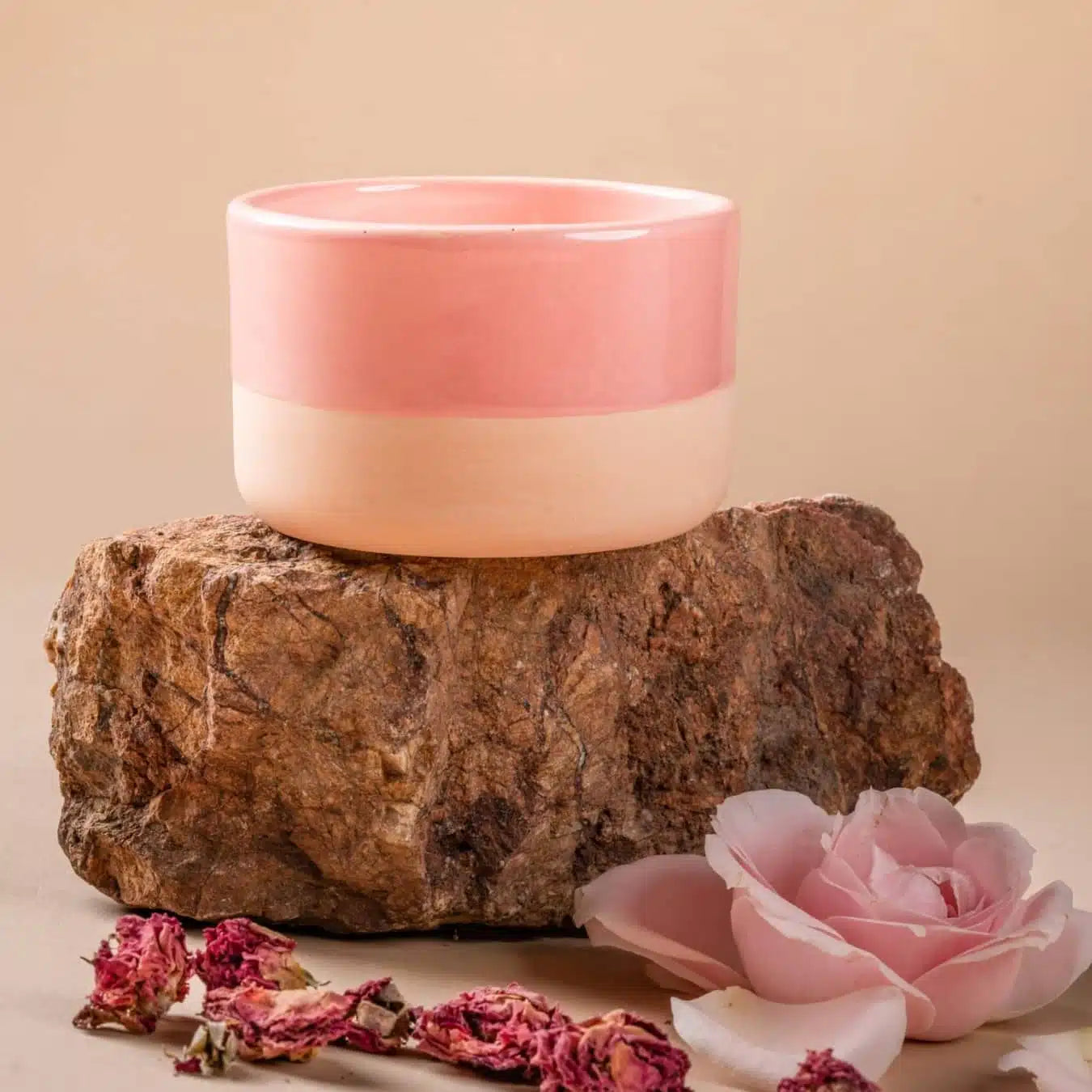Bougie parfumée à la rose en 100% cire de Soja