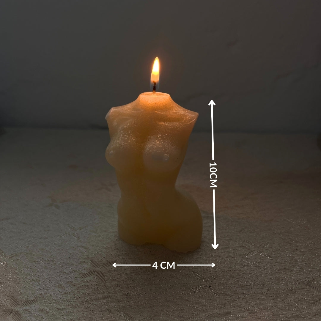 Bougie naturelle sculptée en cire végétale