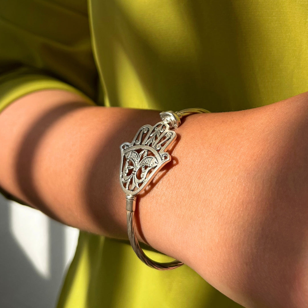 Bracelet berbère khomsa En argent fine