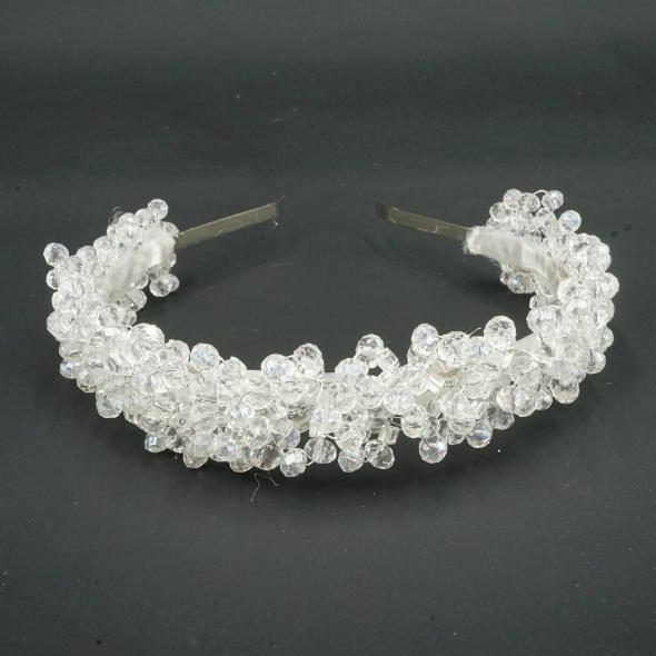 دبوس شعر زفاف أبيض، نموذج عصابة رأس على شكل كرمة