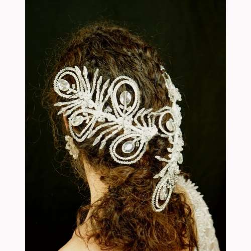 Bridal brooch, peacock model