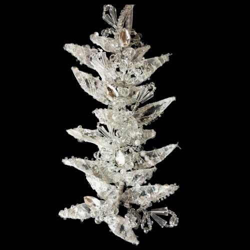 Bridal brooch, Swarovski model with guipure