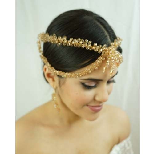Gold bridal brooch, Indian model