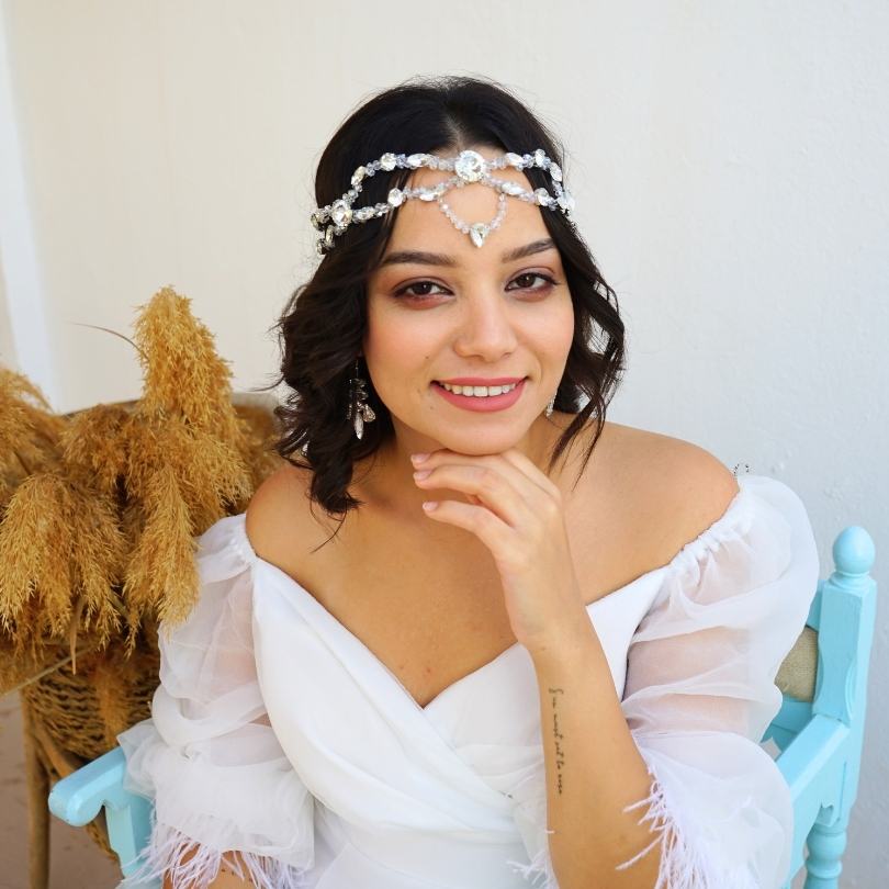 White color hair pin, floral wedding hair accessories leaf hair comb bridal hairpin flower wedding headpiece