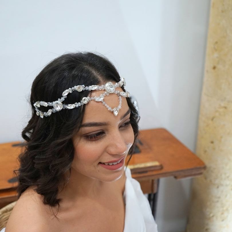 White color hair pin, floral wedding hair accessories leaf hair comb bridal hairpin flower wedding headpiece