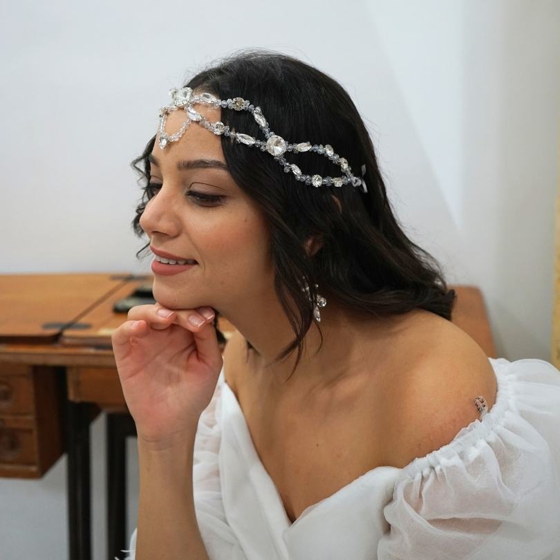 White color hair pin, floral wedding hair accessories leaf hair comb bridal hairpin flower wedding headpiece