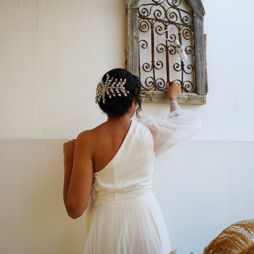 دبوس شعر العروس الكريستالي إكسسوارات شعر العروس كرمة شعر العروس مشط شعر العروس عصابة شعر الزفاف الفضية قطعة شعر الزفاف