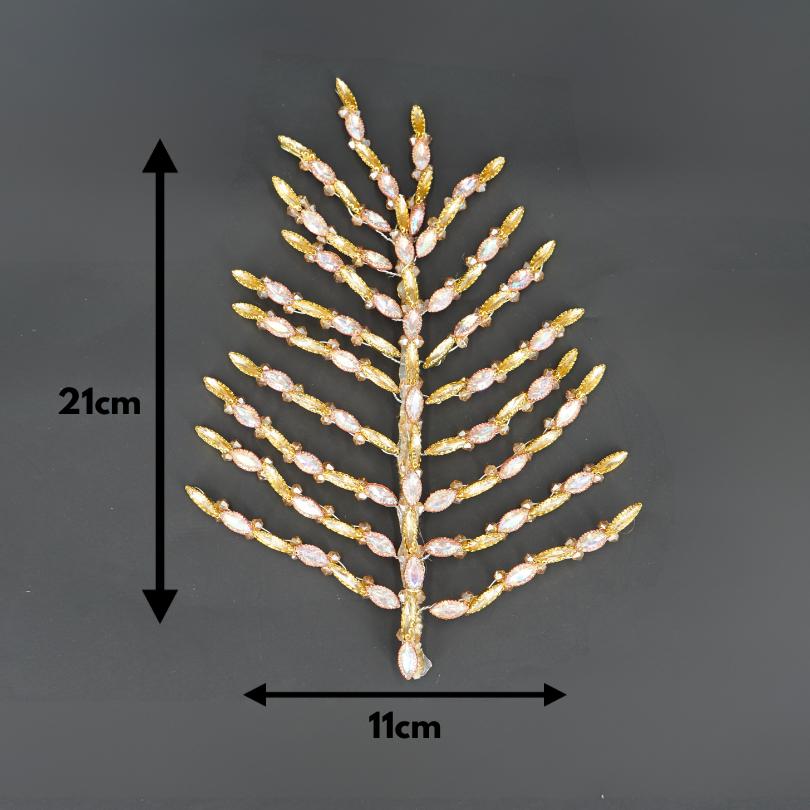 Gold wedding hair pin, leaf brooch, gold wedding hair accessory, bridal hair clip, gold leaves