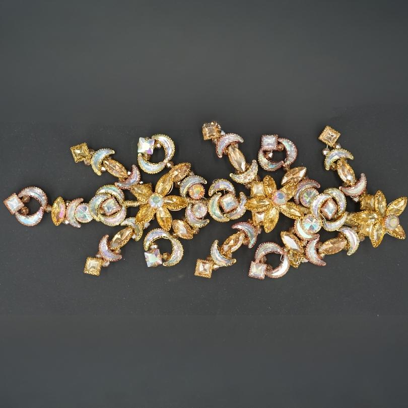 Gold Pearl and Crystal Wedding Brooch Bridal Hair Vine, Wedding Hair Piece, Crystal Hair Halo, Silver Bridal Hair Vine, Bridal Hair Pin, Hair Accessory